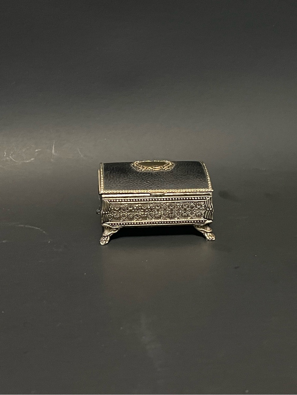 Vintage-Style Black and Silver Jewelry Box - Women Accessories